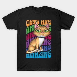 Cute Orange Tabby Cats art Amazing T-Shirt